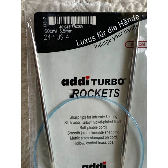 Addi Turbo Rockets Circular Knitting Needle 40 inch US4 - New - Picture 2 of 11